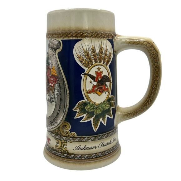 VTG Budweiser Anheuser Busch Beer Stein Staffel Stoneware West Germany - Picture 6 of 7